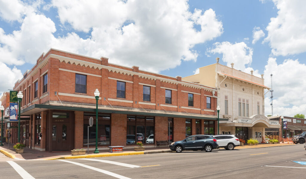 Downtown Conroe, TX—home of We The Plumbers, a local plumbing company in Conroe